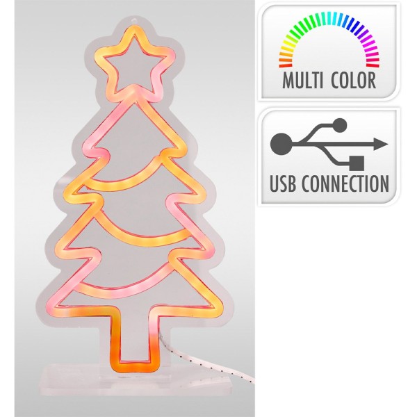 Figura neón decoración navidad